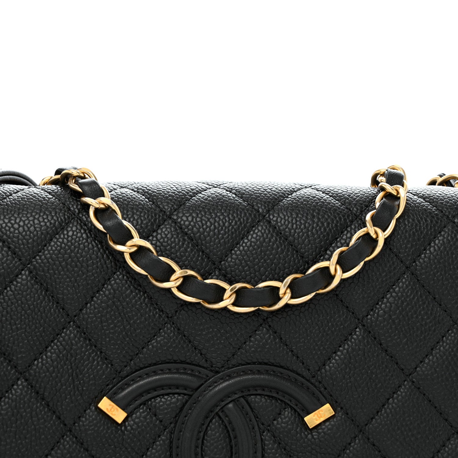 Chanel Caviar Quilted Medium CC Filigree Flap Black 8 of 12