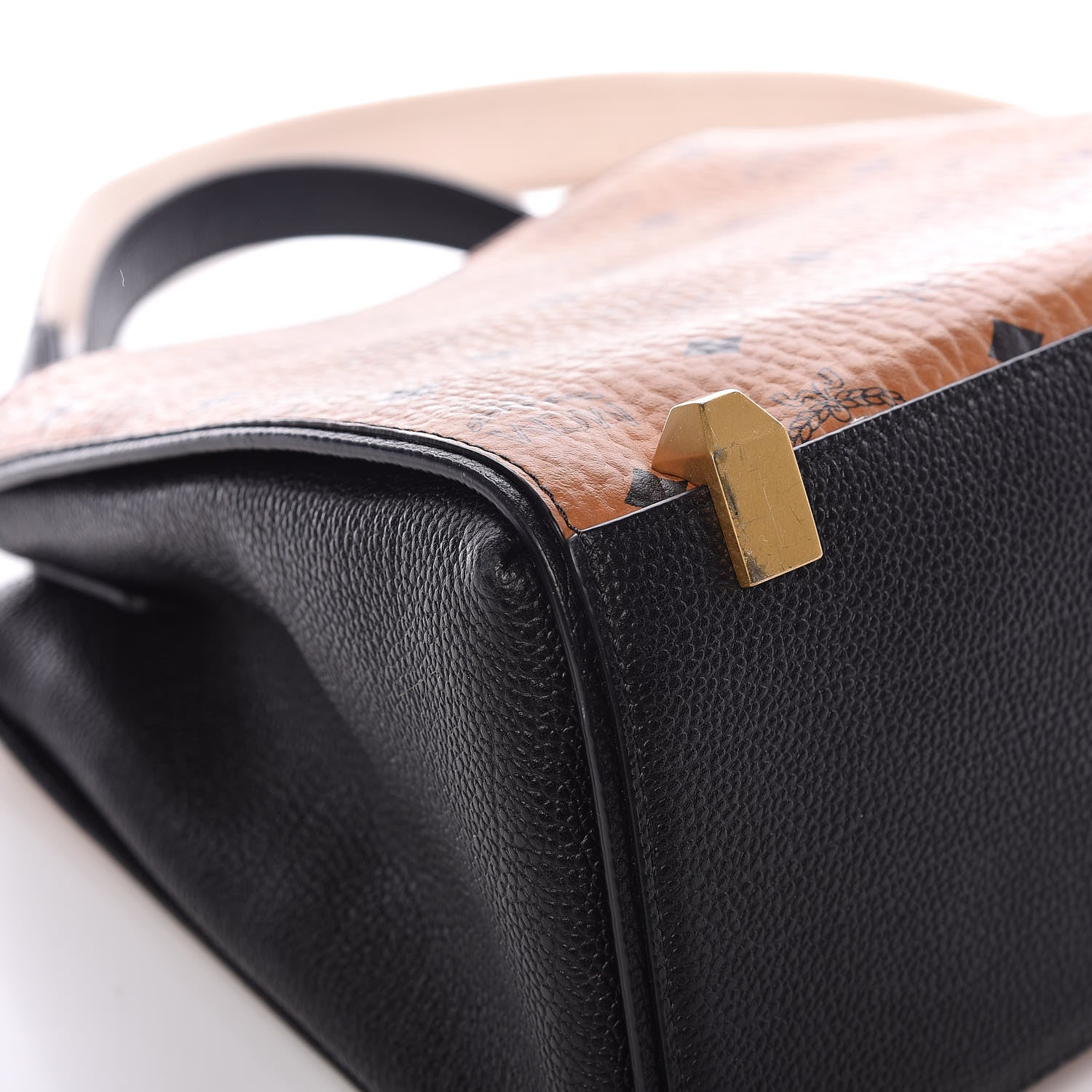 MCM Visetos Small Corina Shoulder Bag Cognac 8 of 15