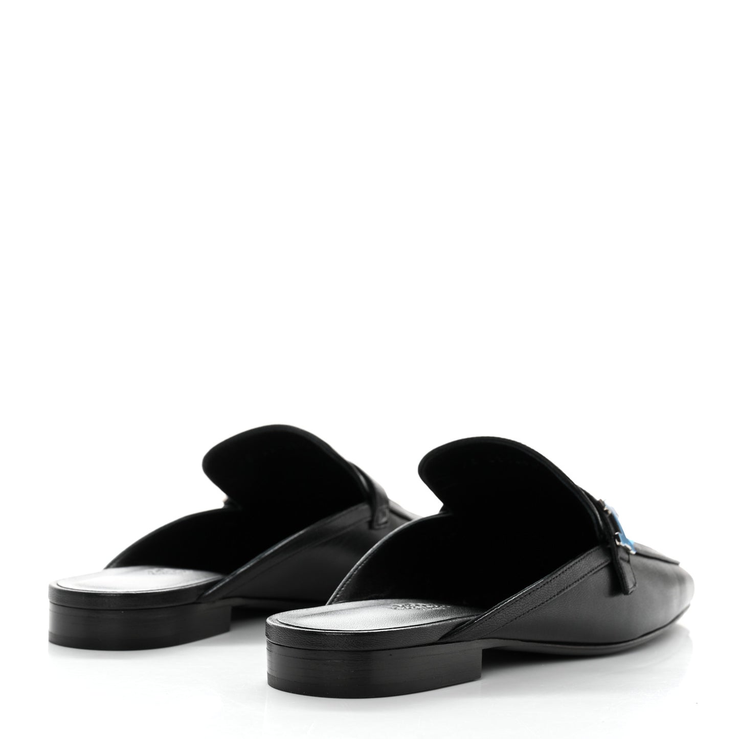 Goatskin Groupie Mules 38.5 Black