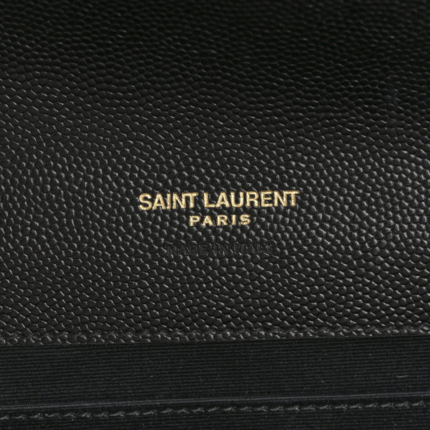 Grain De Poudre Matelasse Chevron Monogram Envelope Clutch Black