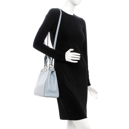 Fendi Vitello Morgan Shiny Nappa Medium Peekaboo Iconic Satchel Polvere Sunflower 2 of 8