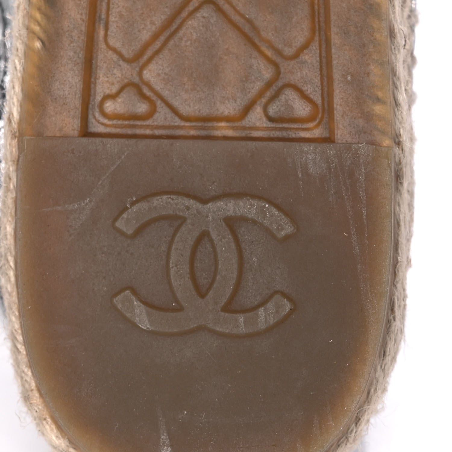 Chanel Laminated Goatskin CC Espadrilles 42 Silver 6 of 10