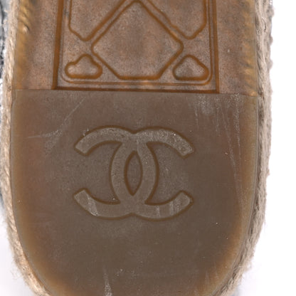 Chanel Laminated Goatskin CC Espadrilles 42 Silver 6 of 10