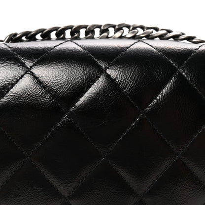 Chanel Shiny Goatskin Quilted Medium Flap Black 8 of 10