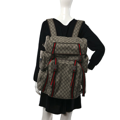 Gucci GG Supreme Monogram Web Backpack Beige Ebony 2 of 11