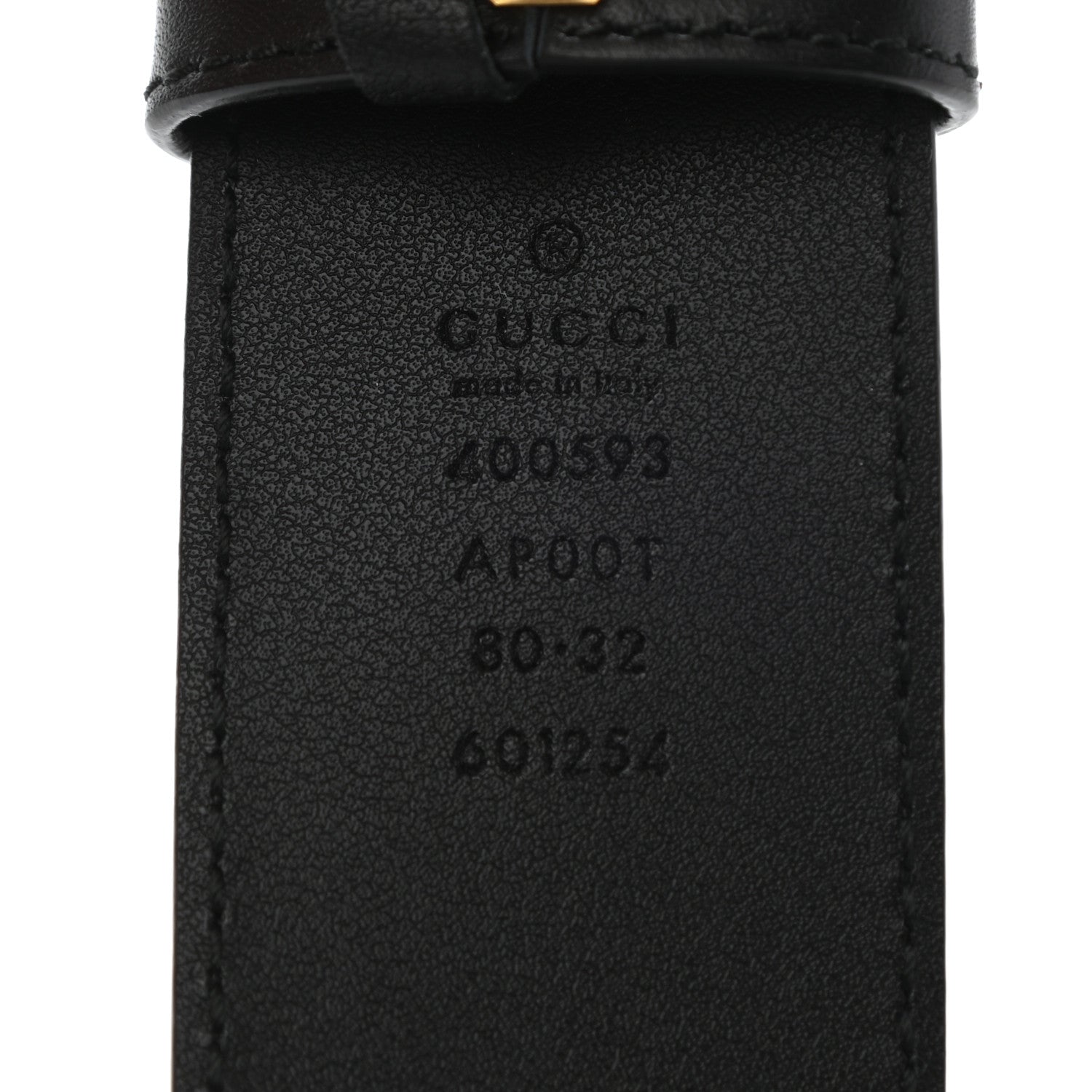 Gucci Calfskin Double G 40mm Belt 80 32 Black 3 of 4
