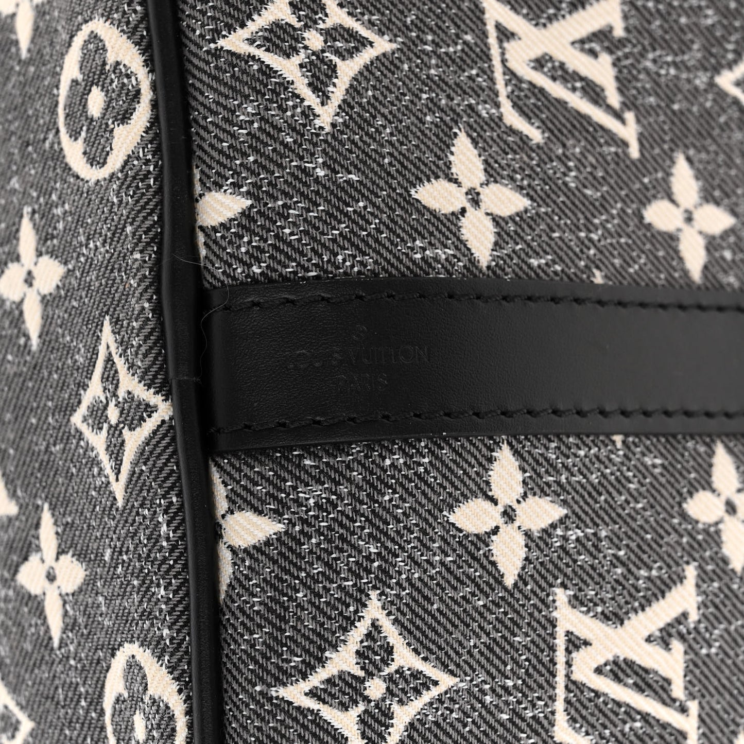 Denim Monogram Jacquard Speedy Bandouliere 25 Black