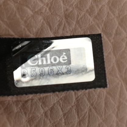 Chloe Grained Calfskin Alphabet Purse Wallet Cement Pink 5 of 7