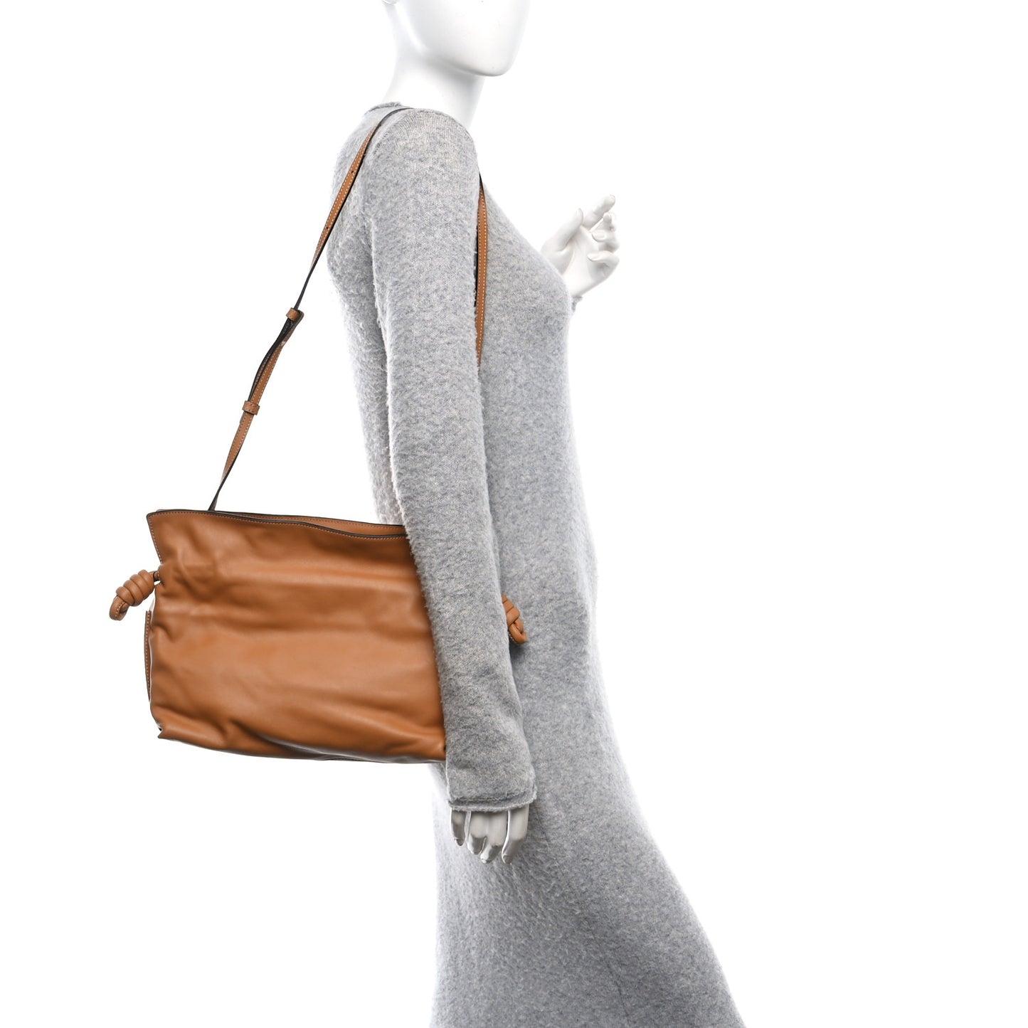 Nappa Medium Flamenco Knot Bag Warm Desert