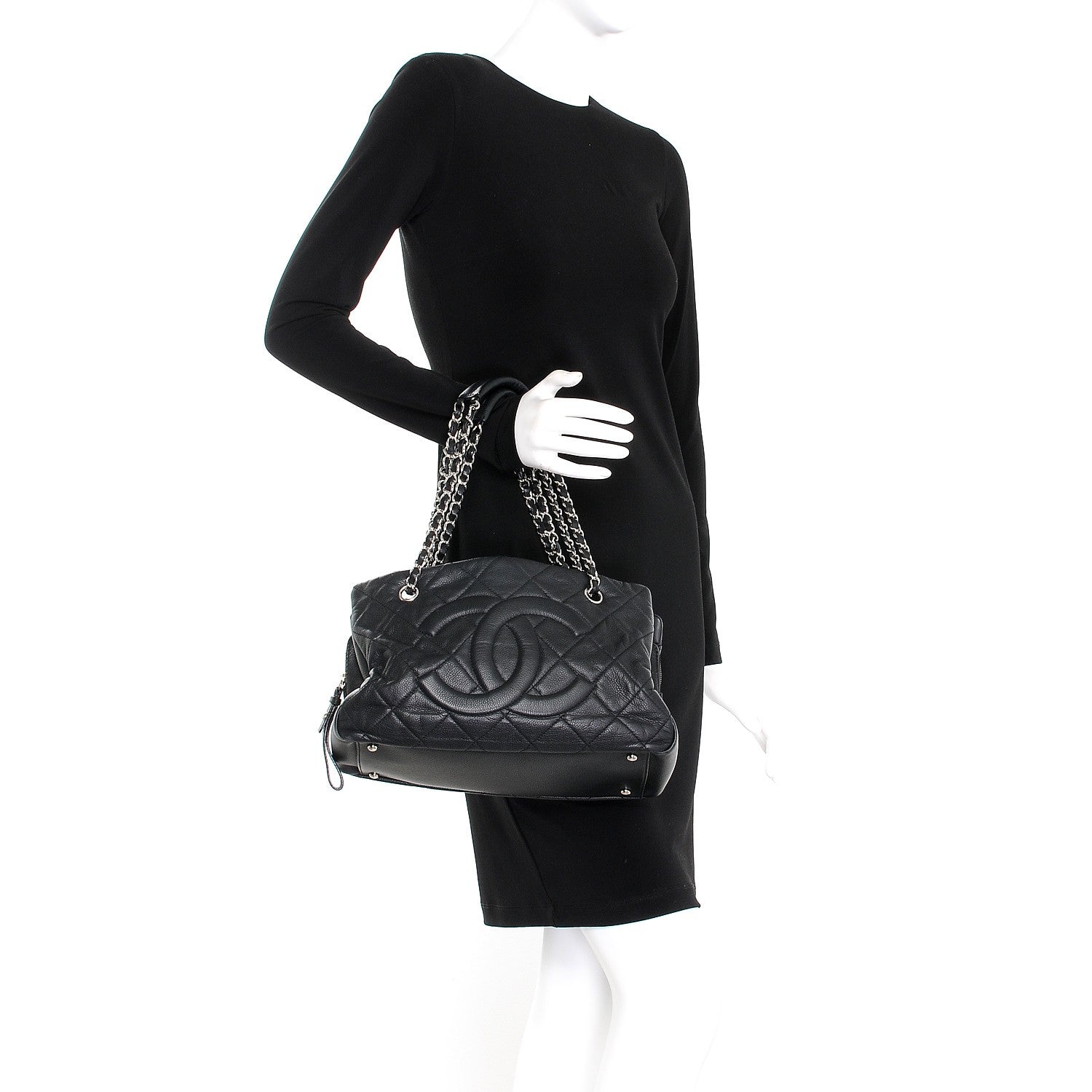 Chanel Caviar CC Timeless Tote Black 2 of 12