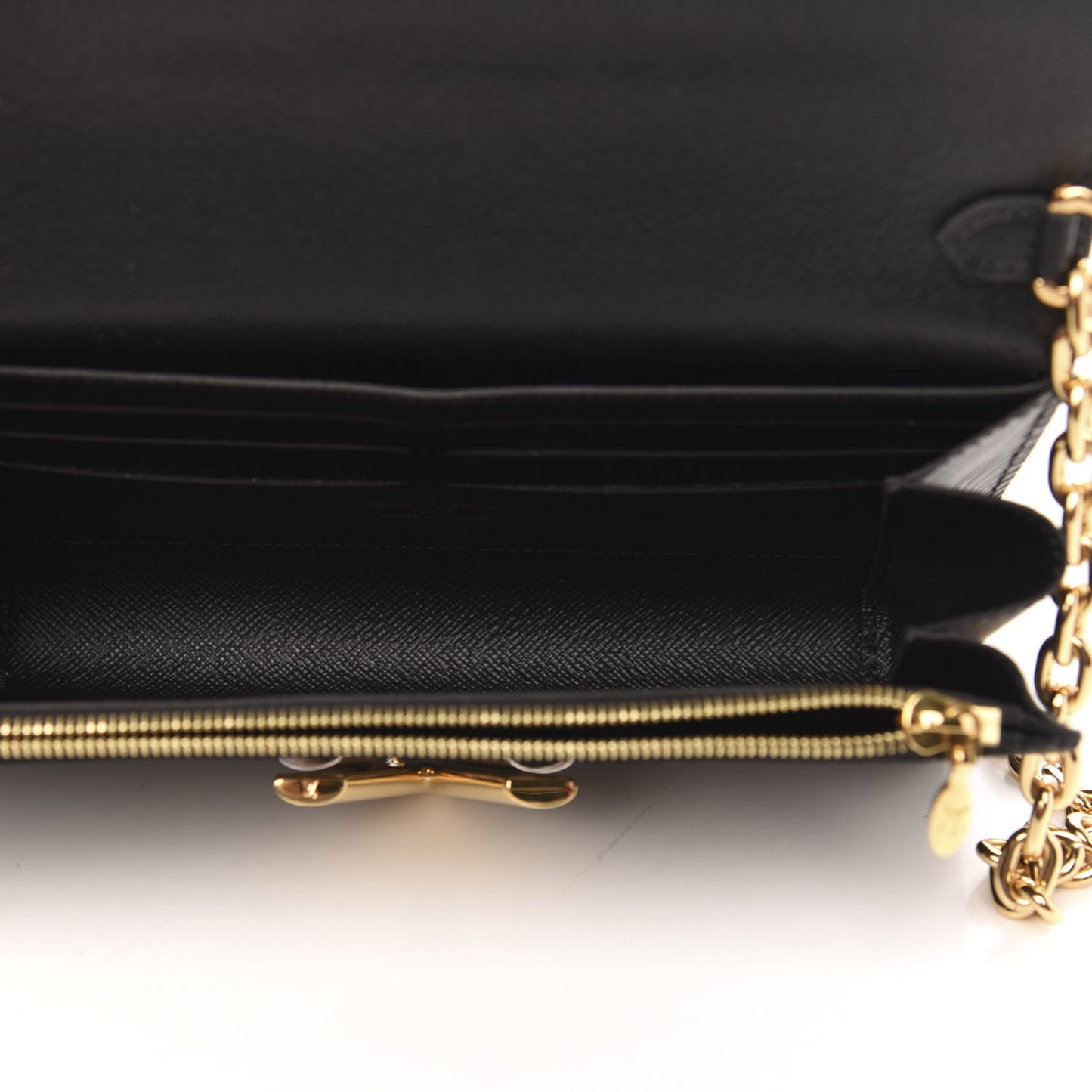 Epi Love Lock Twist Chain Wallet Black