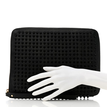 Christian Louboutin Calfskin Spiked Cris iPad Case Black 2 of 8