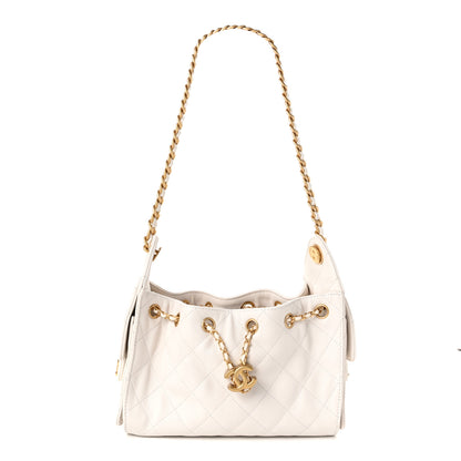 Chanel Caviar Quilted Mini Chanel 25 Handbag White 1 of 10