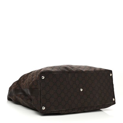Gucci Nylon Monogram Extra Large Hobo Dark Brown 4 of 12