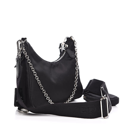 Prada Nylon Re-Edition 2005 Shoulder Bag Black 3 of 10