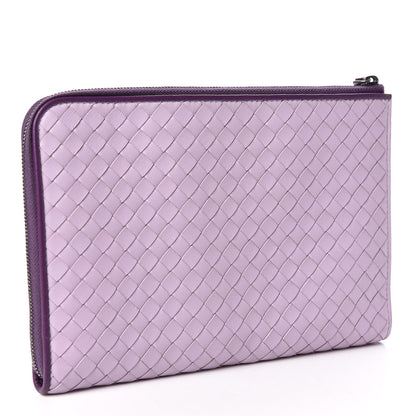Bottega Veneta Nappa Intrecciato Flat Zip Pouch Parme Monalisa 3 of 11
