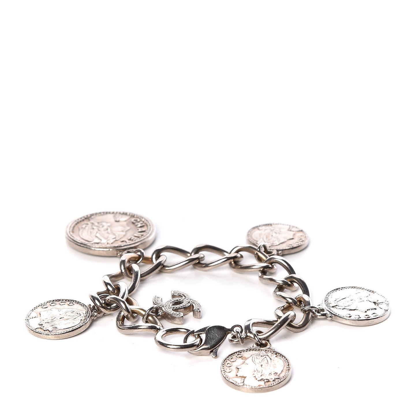 CC Medallion Bracelet Silver