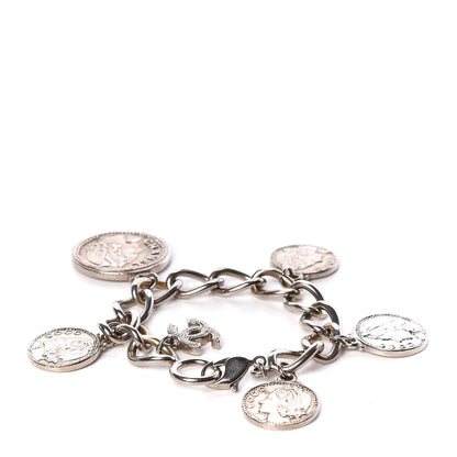 Chanel CC Medallion Bracelet Silver 3 of 5