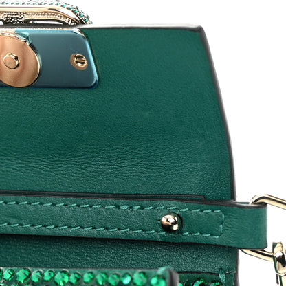 Valentino Garavani Crystal Embroidered Micro Vsling Top Handle Bag Emerald 11 of 16