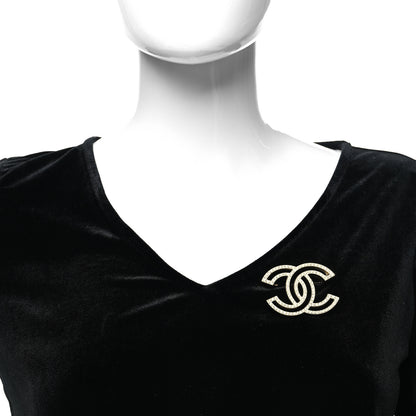 Chanel Metal Crystal CC Brooch Light Gold 1 of 4