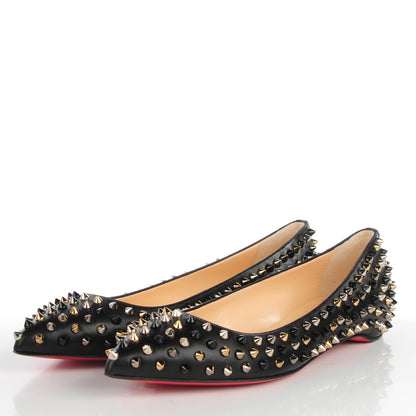 Christian Louboutin Nappa Pigalle Spikes Flats 40.5 Black 3 of 7