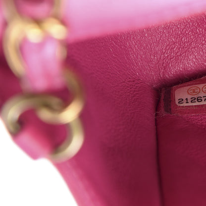 Chanel Lambskin Chevron Quilted Mini Rectangular Flap Fuchsia 7 of 11