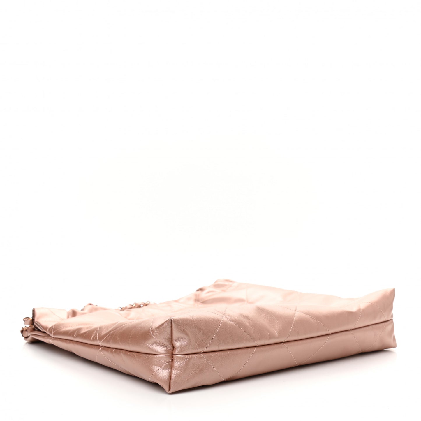 Metallic Calfskin Quilted Chanel 22 Pink