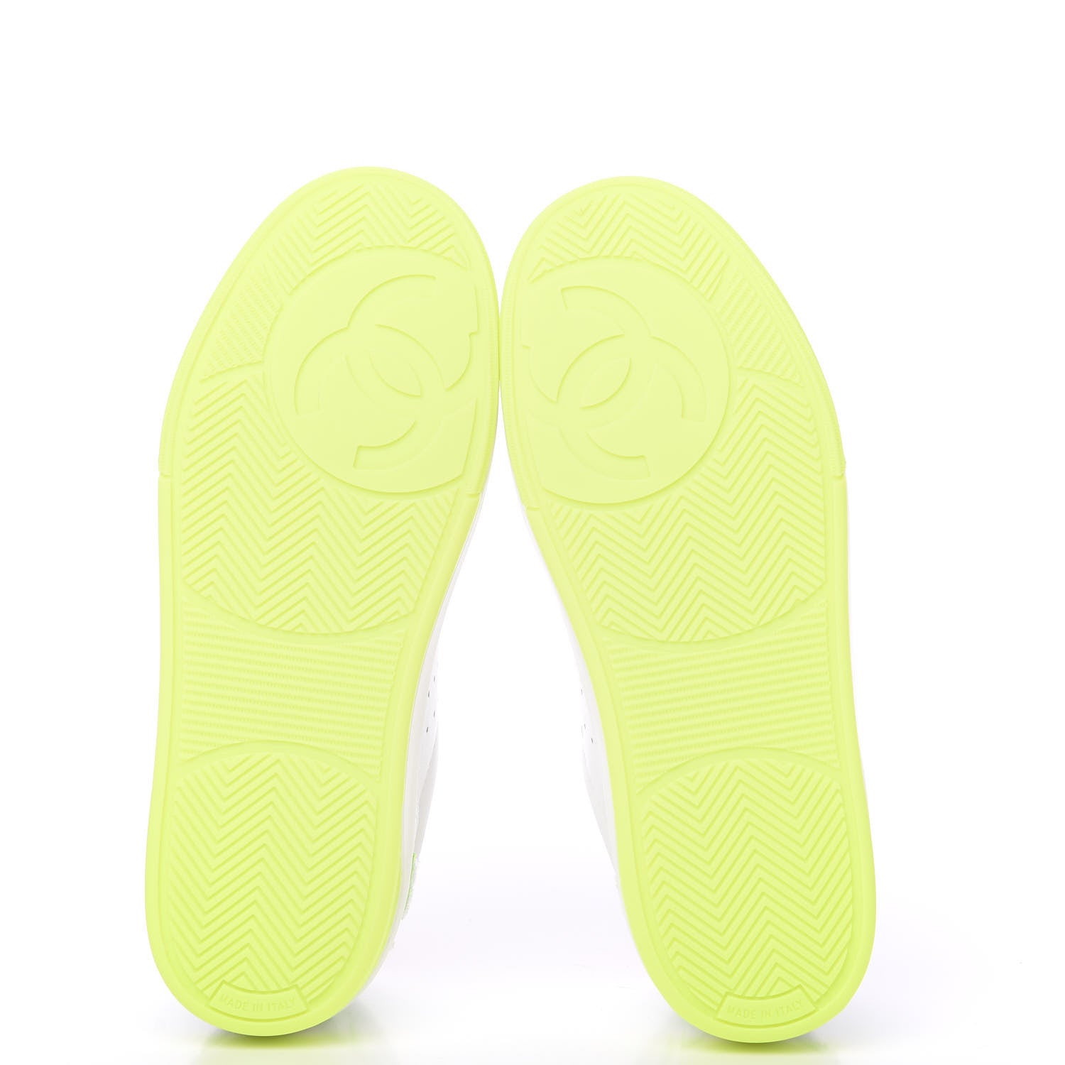 Chanel Calfskin Womens Logo Sneakers 38.5 White Multicolor 6 of 9