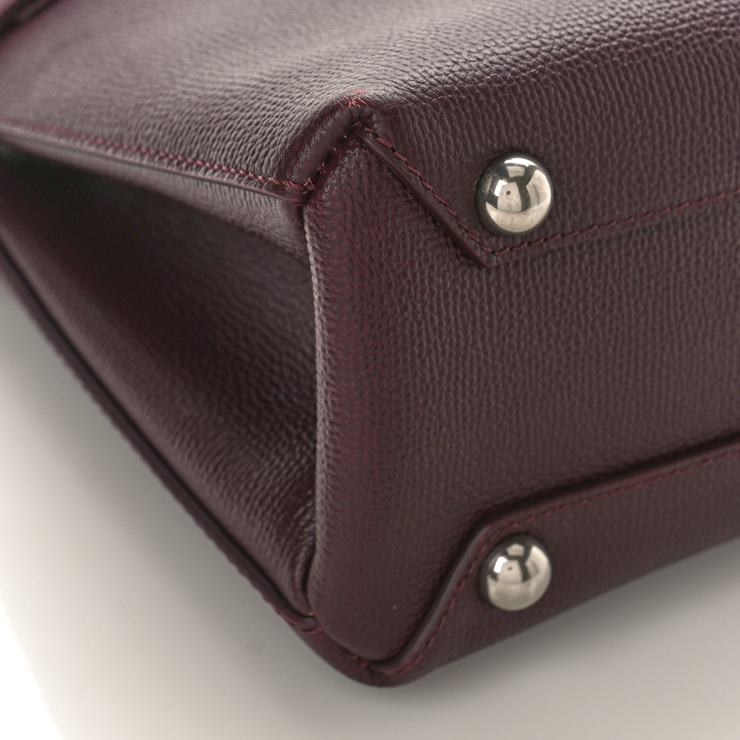 Burberry Derby Calfskin House Check Small Banner Tote Mahogany Red 8 of 9