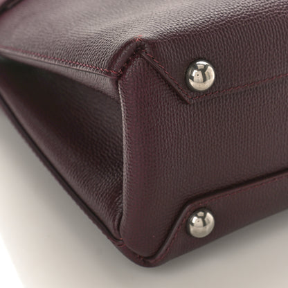 Burberry Derby Calfskin House Check Small Banner Tote Mahogany Red 8 of 9