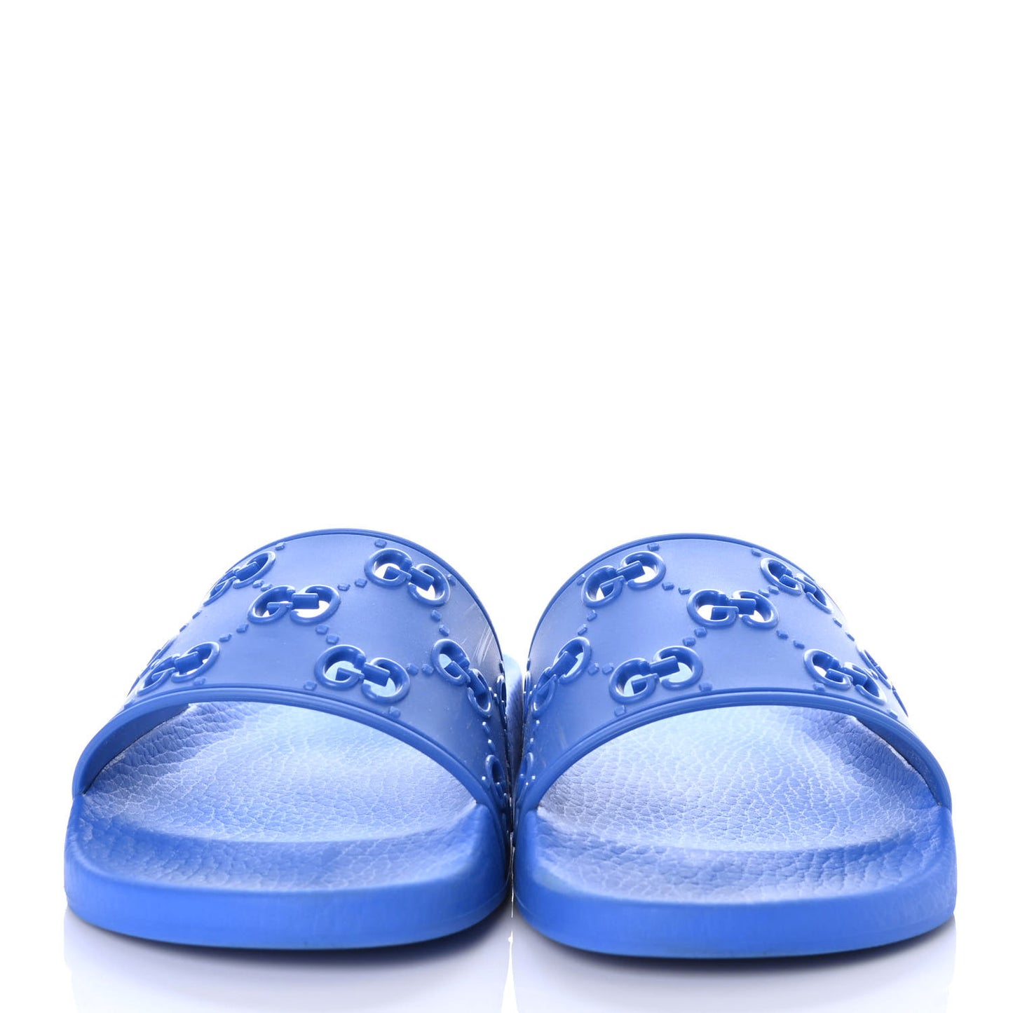 Rubber GG Monogram Mens Slide Sandals 6 Bright Splash