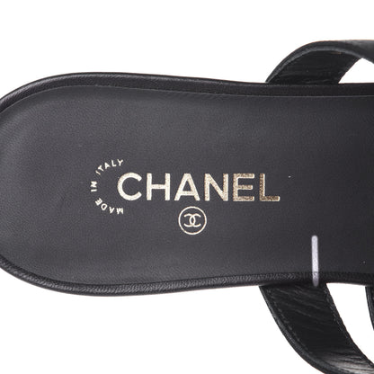 Chanel Grosgrain Pearl Mules 37.5 Black 9 of 11