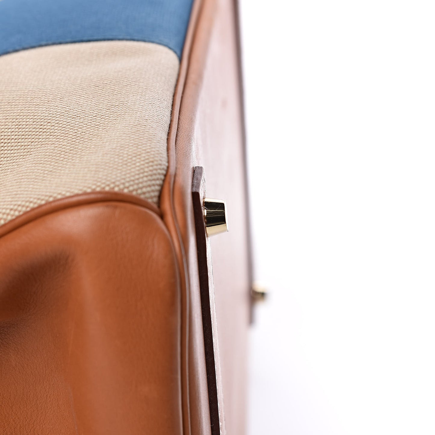 Toile Natural Barenia Flag Birkin 40 Fauve