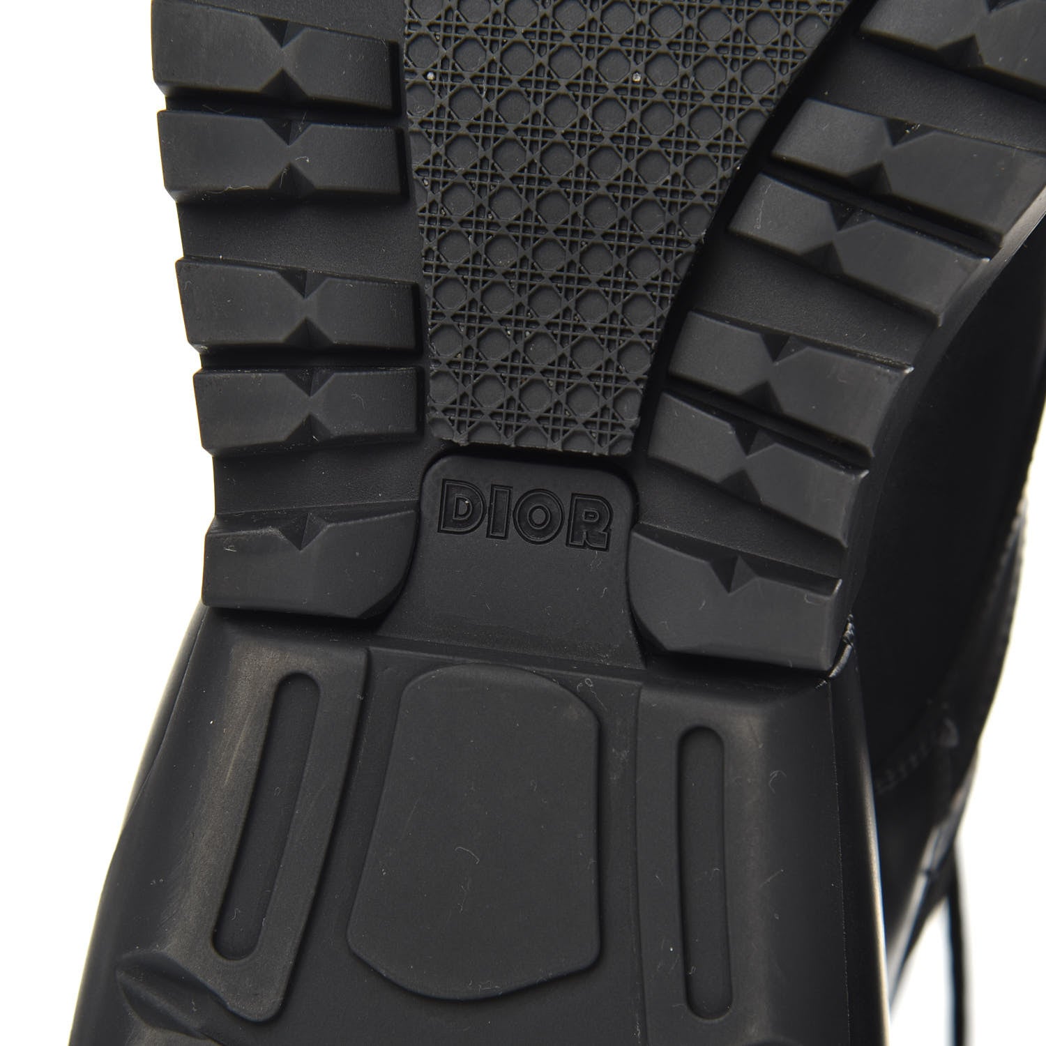 Christian Dior Oblique Smooth Calfskin Combat Boots 41 Beige Black 7 of 8
