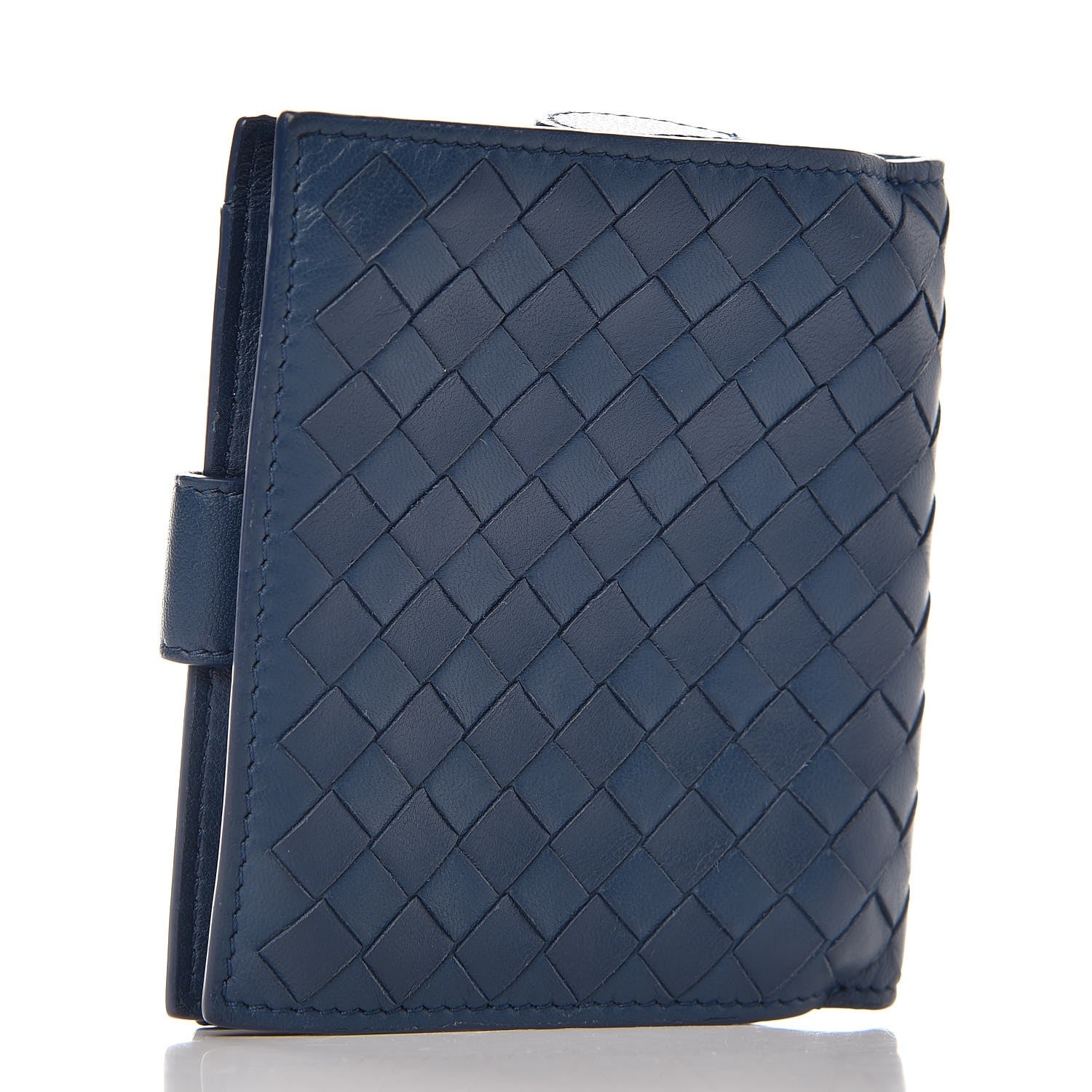 Bottega Veneta Nappa Intrecciato French Flap Wallet Baltic Blue 3 of 8