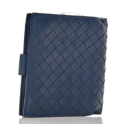 Bottega Veneta Nappa Intrecciato French Flap Wallet Baltic Blue 3 of 8