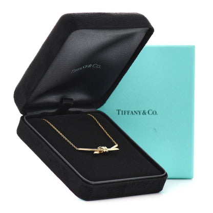 Tiffany 18K Yellow Gold Knot Necklace 7 of 7