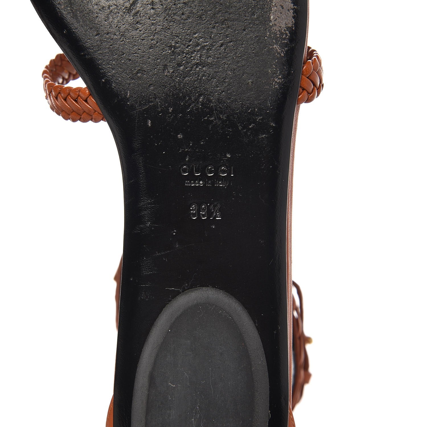 Gucci Malaga Kid Ursula Ankle Sandals 39.5 Orange 6 of 11