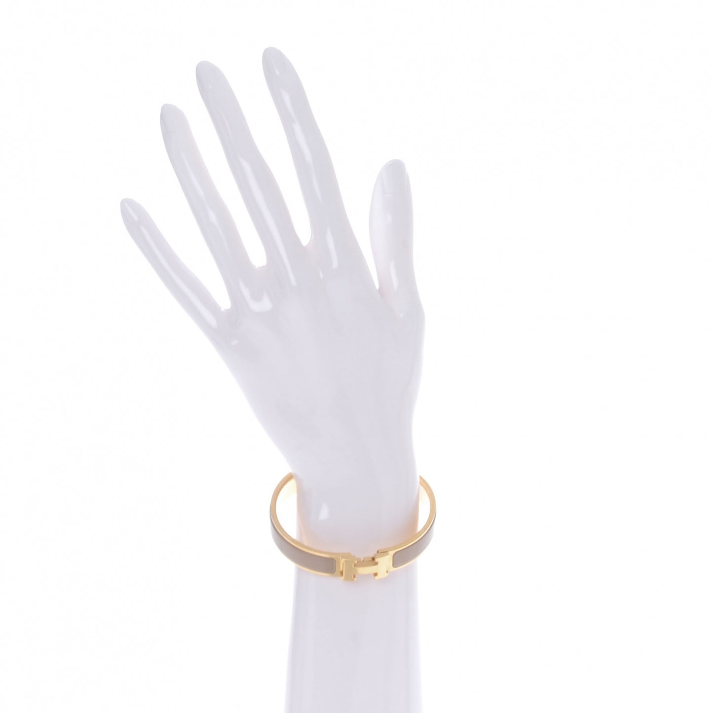 Narrow Enamel Clic Clac H Bracelet PM Poudre