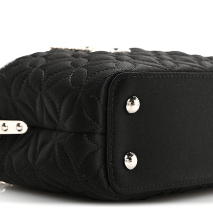 Louis Vuitton Satin Quilted Flower Crystal Mini Capucines Black 8 of 9