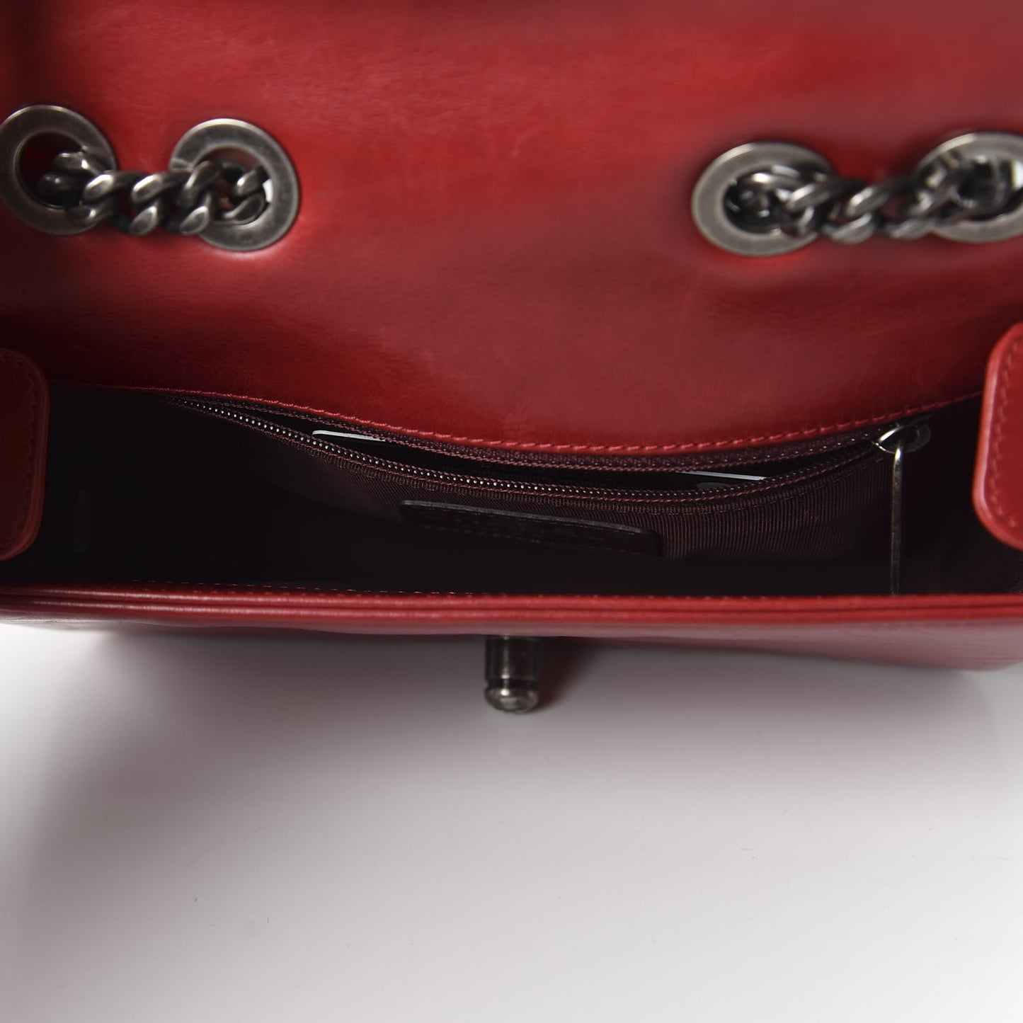Glazed Calfskin Quilted Small Coco Boy Flap Red