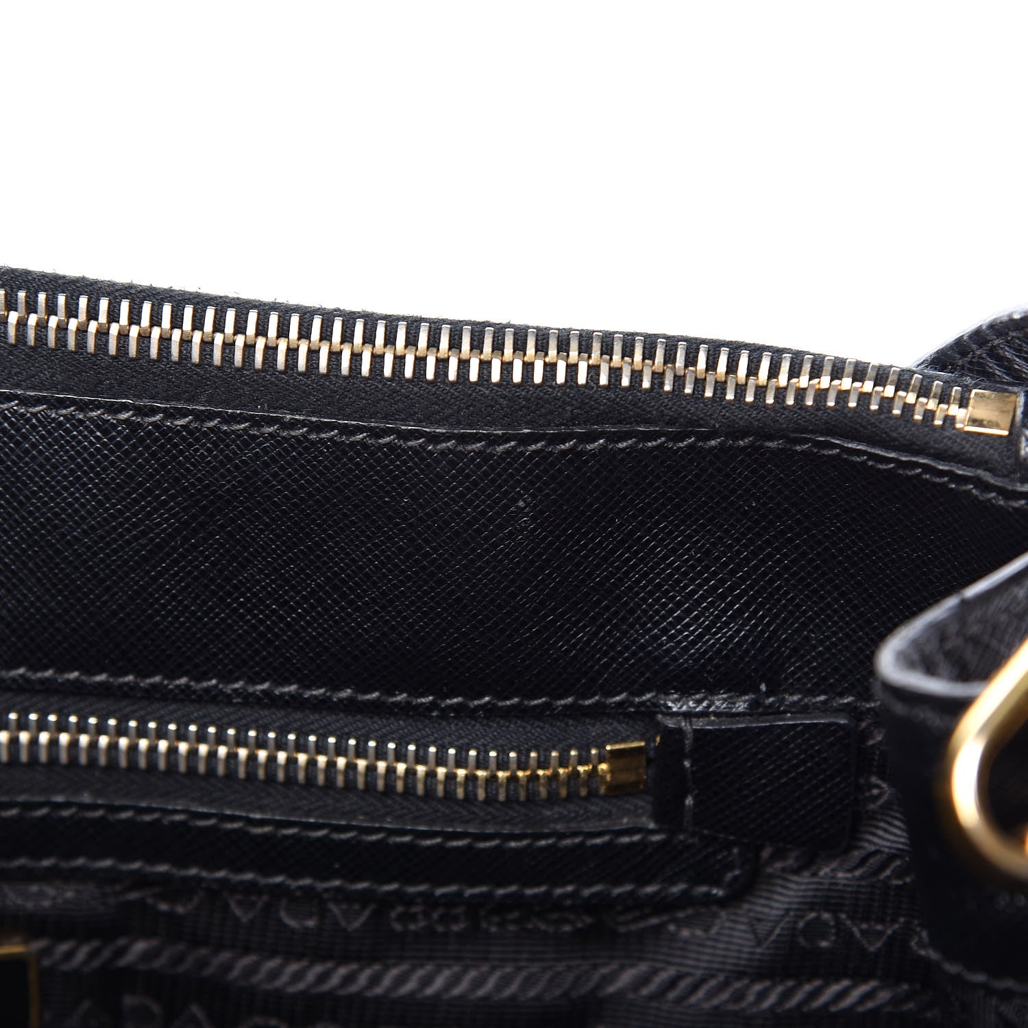 Prada Saffiano Small Galleria Double Zip Tote Black 9 of 19