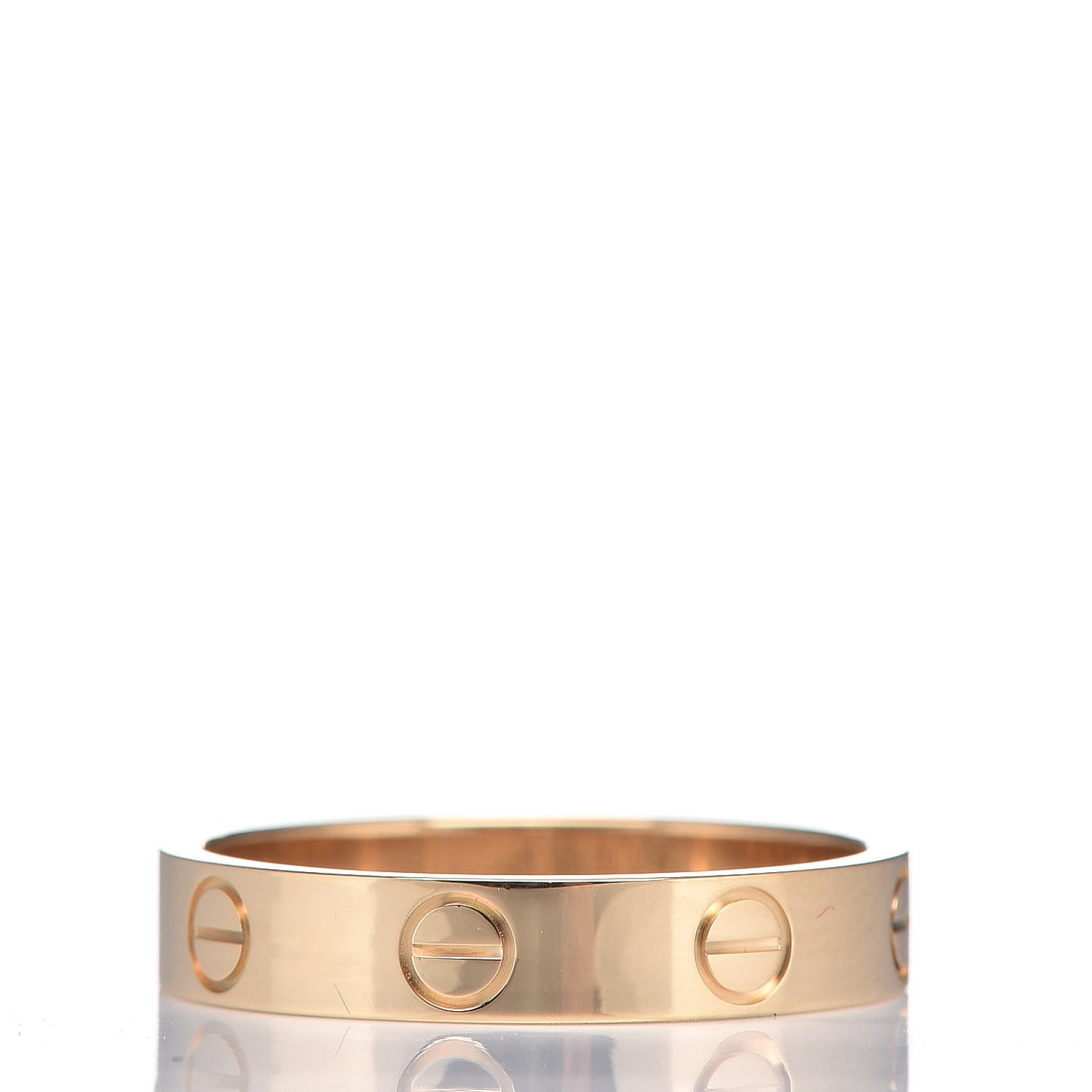 18K Yellow Gold 3.5mm LOVE Wedding Band Ring 52 6