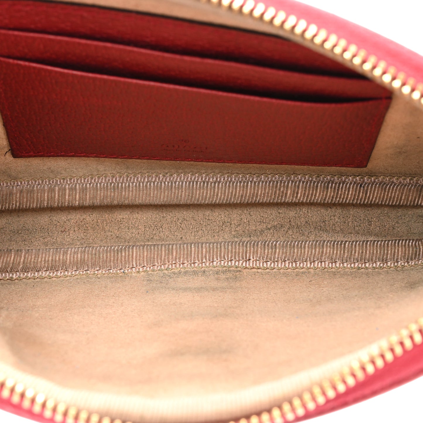 GG Supreme Monogram Flora Web Ophidia Wristlet Bag Red