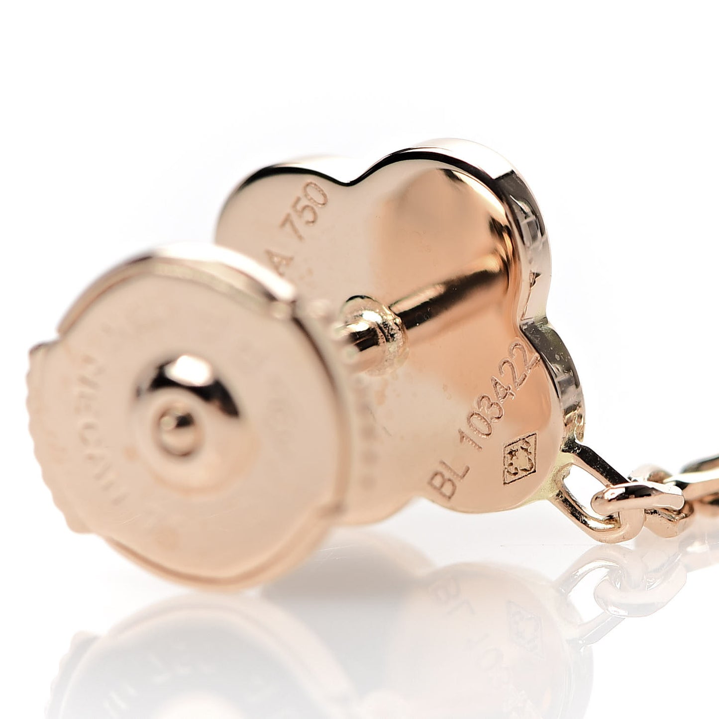 18K Rose Gold Byzantine Alhambra Drop Earrings