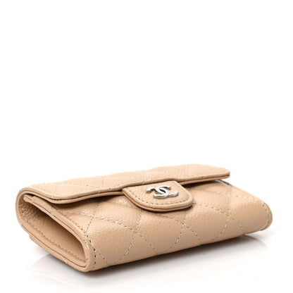 Chanel Caviar Quilted Flap Card Holder Wallet Beige 4 of 8