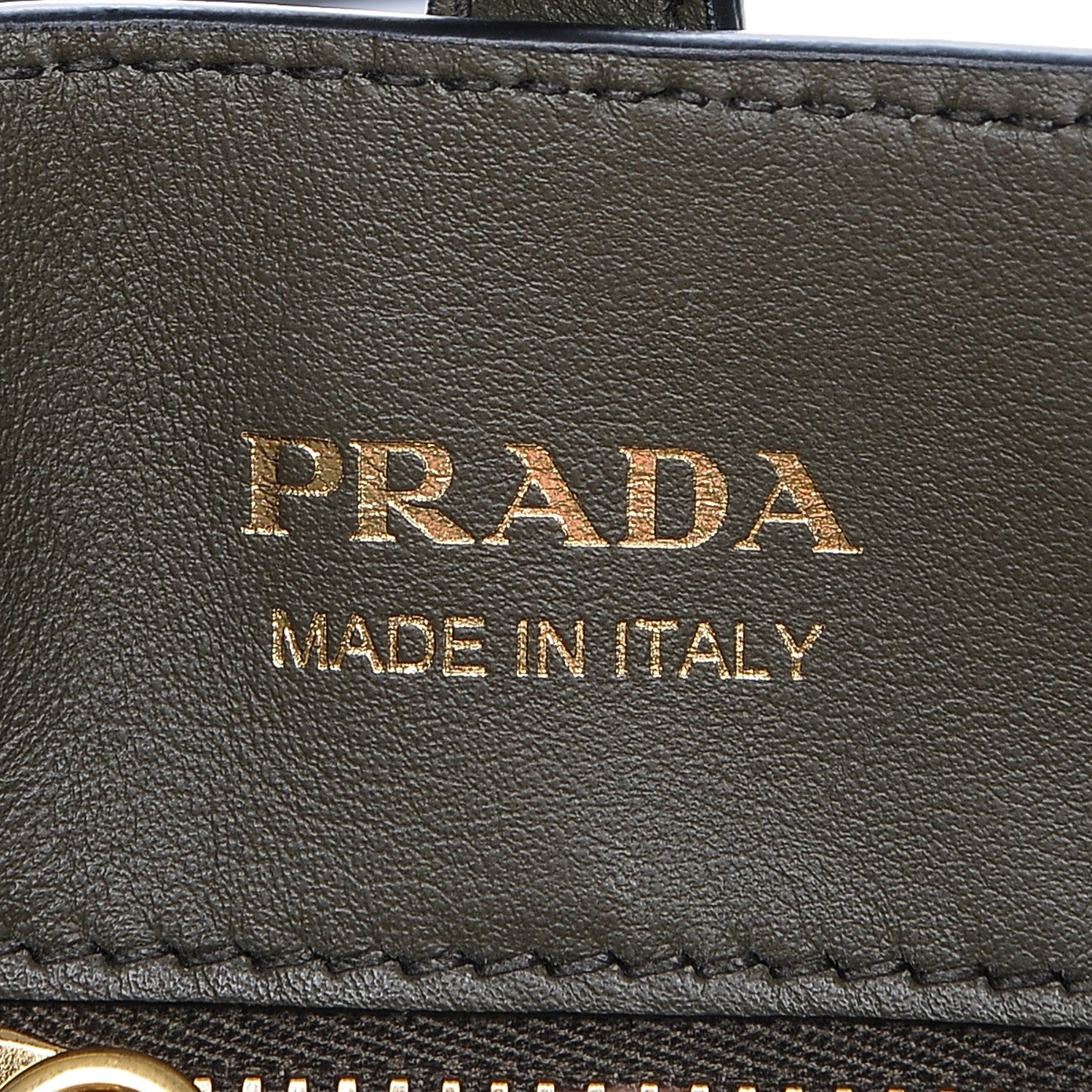Prada Saffiano Cuir Calf Corsaire Bag Militare Black 6 of 6