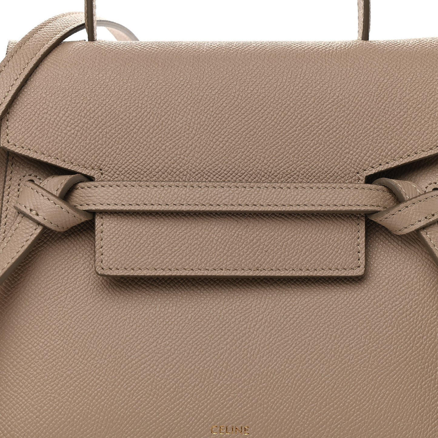 Grained Calfskin Nano Belt Bag Light Taupe