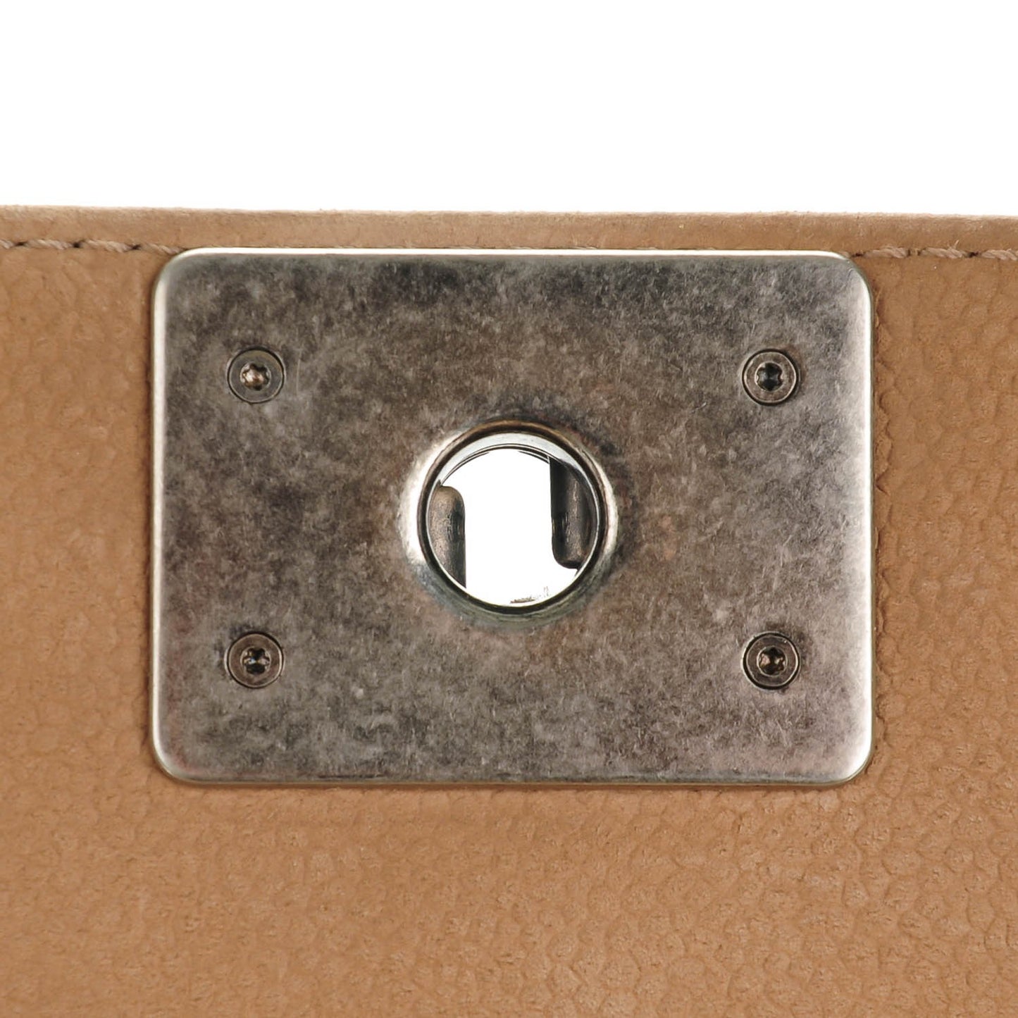 Iridescent Caviar Quilted Medium Boy Flap Beige