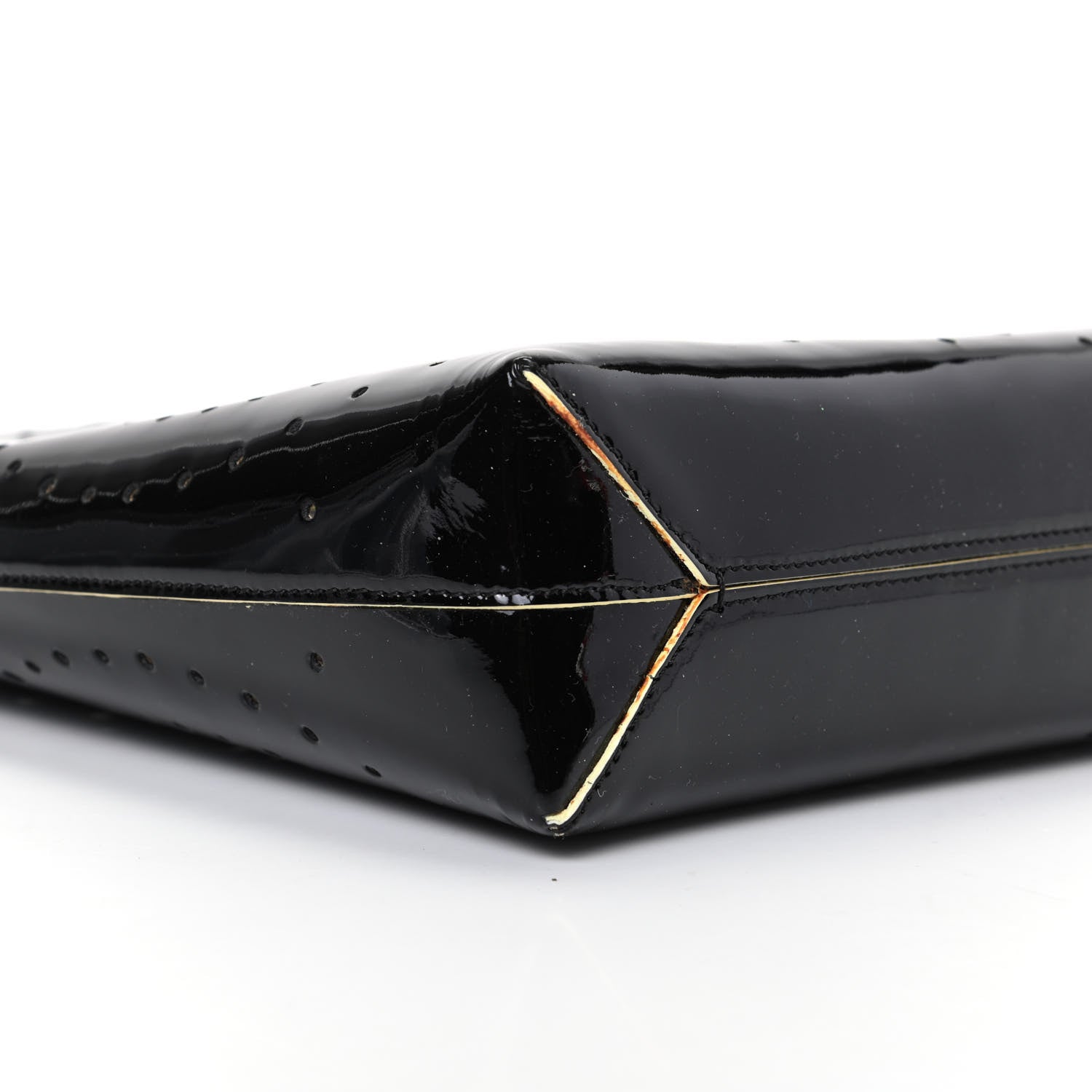 Chanel Patent Perforated CC Handle Bag Black 5 of 8